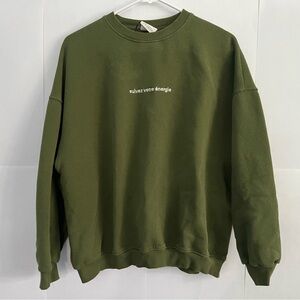 Pull&Bear green sweatshirt